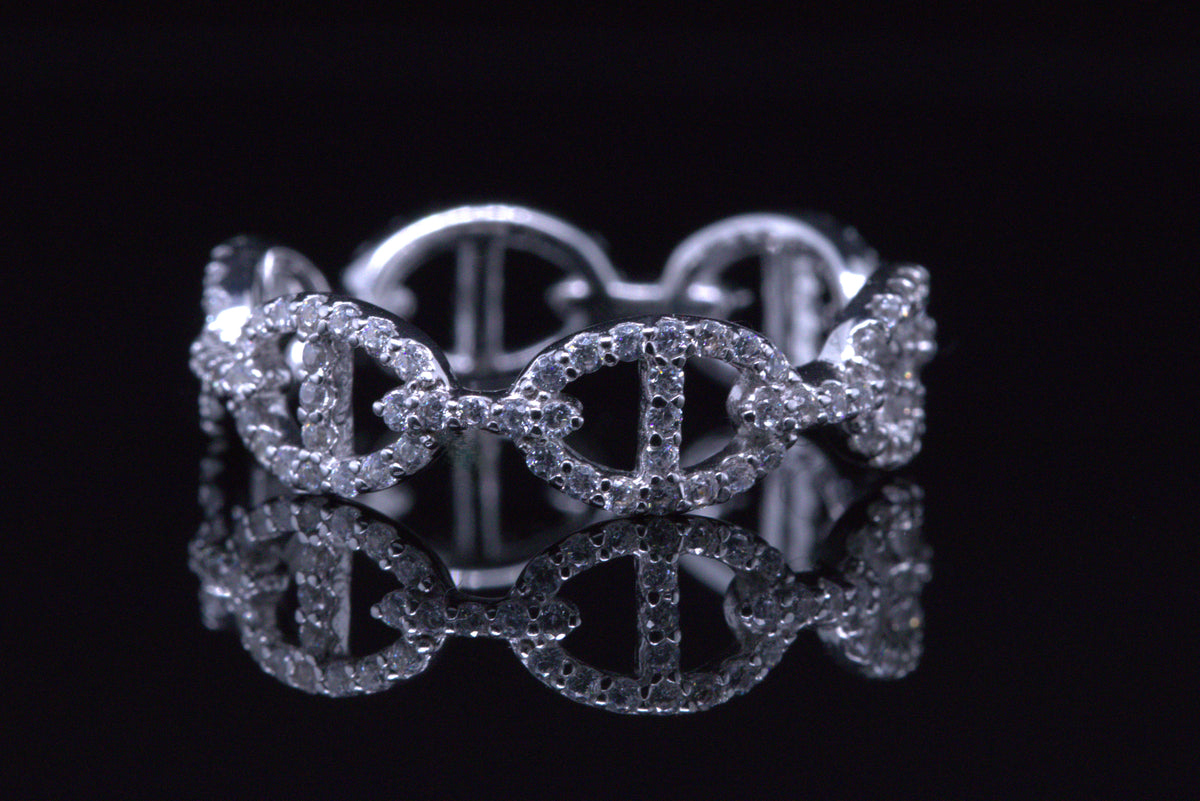 خاتم مها فضي - Maha Silver Marine Link Ring فضة 925 - صورة 4