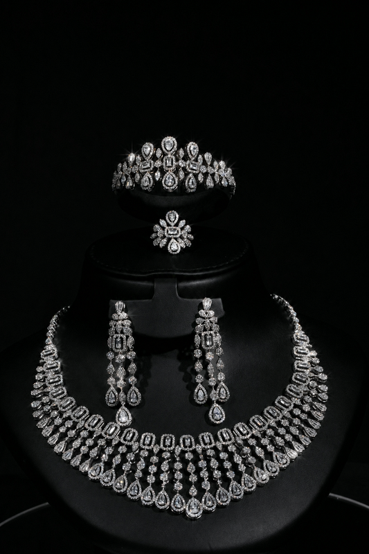 طقم الألماس الملكي - Royal Diamond Set فضة 925
