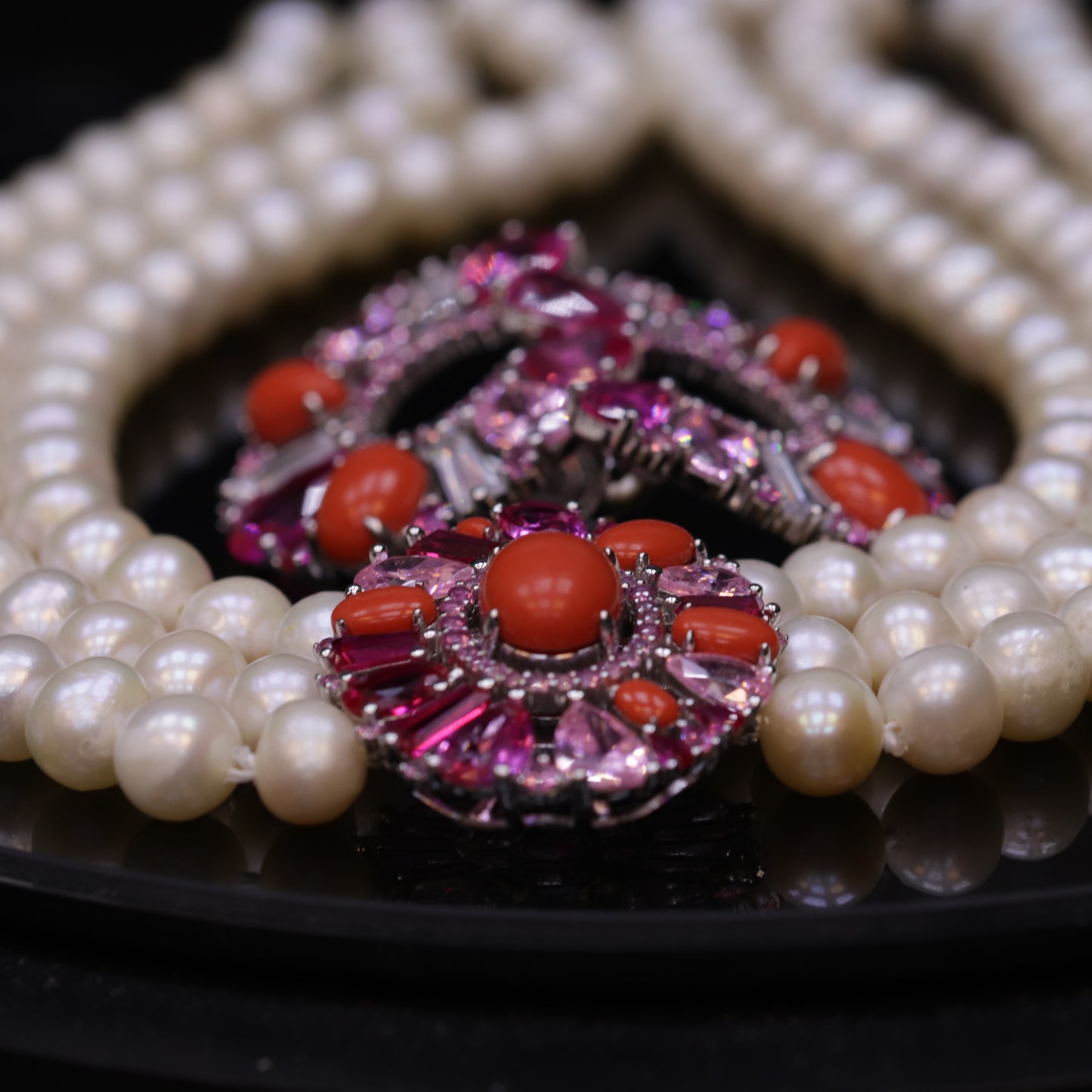 Badriya coral Pearl Set
