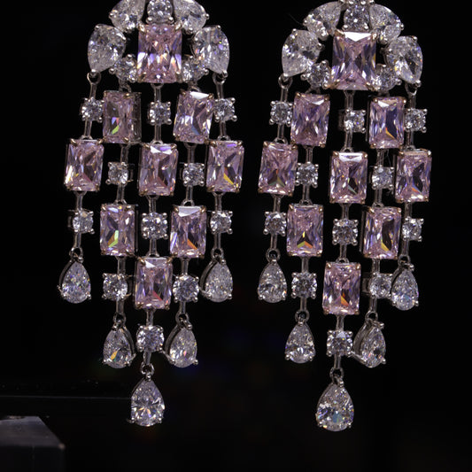 Pink Diamonds Earrings