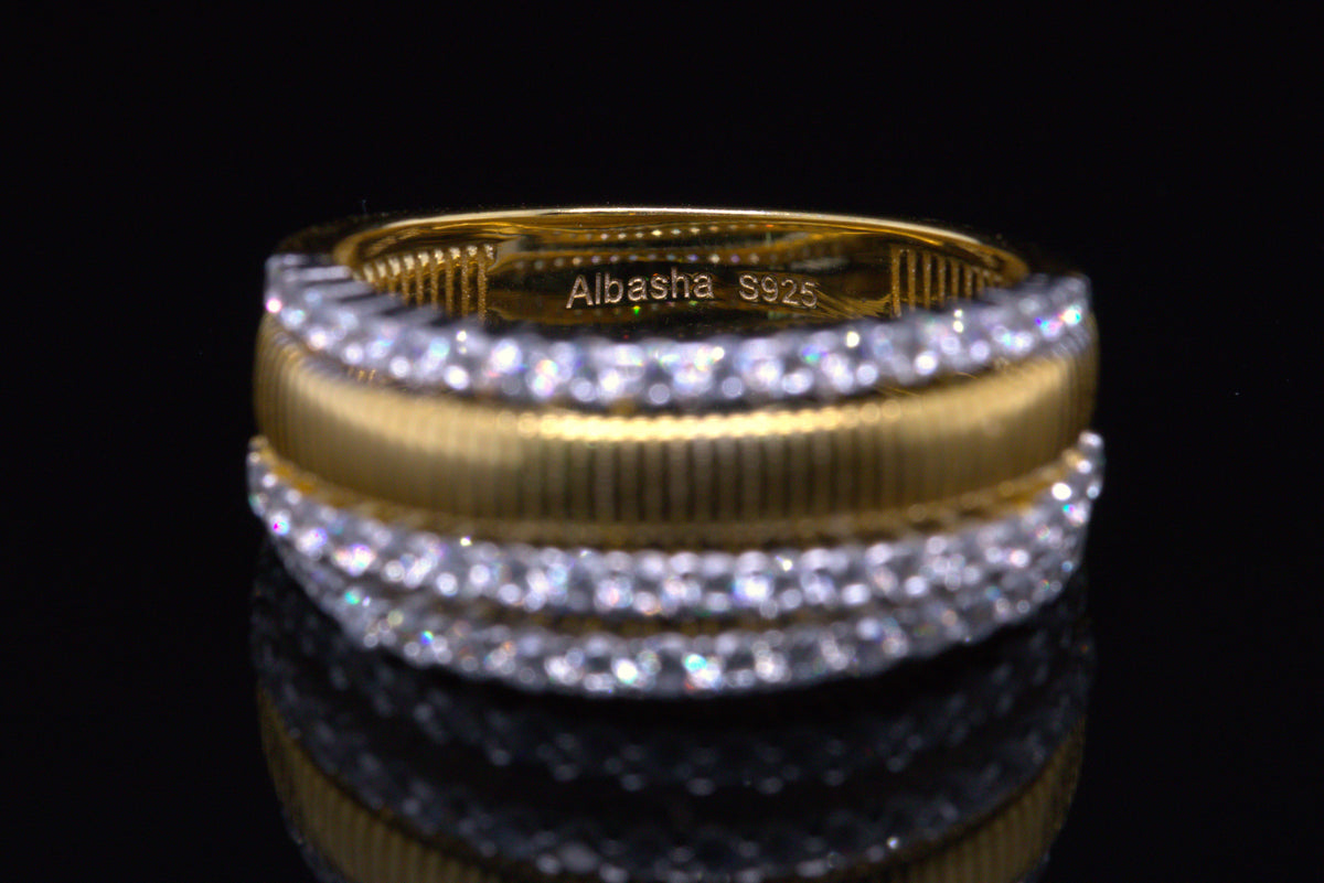 خاتم مها ذهبي - Maha Gold Marine Link Ring فضة 925 - صورة 6