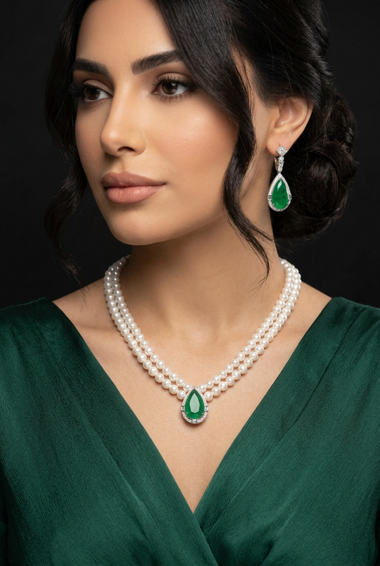 Emerald Pearl Set