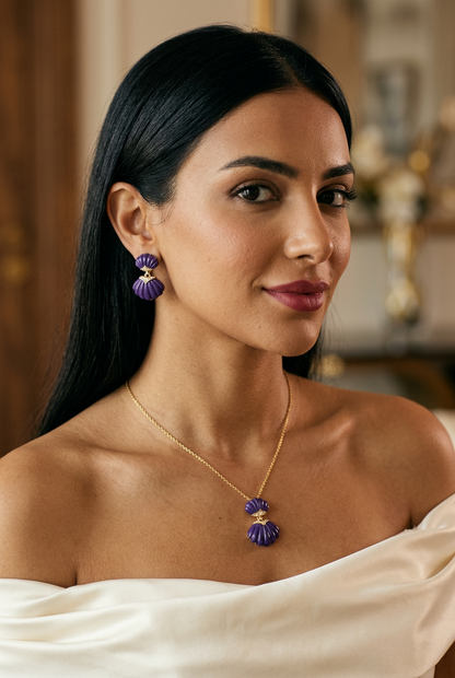 Royal Amethyst Shell Set | طقم صدفة الجمشت الملكية