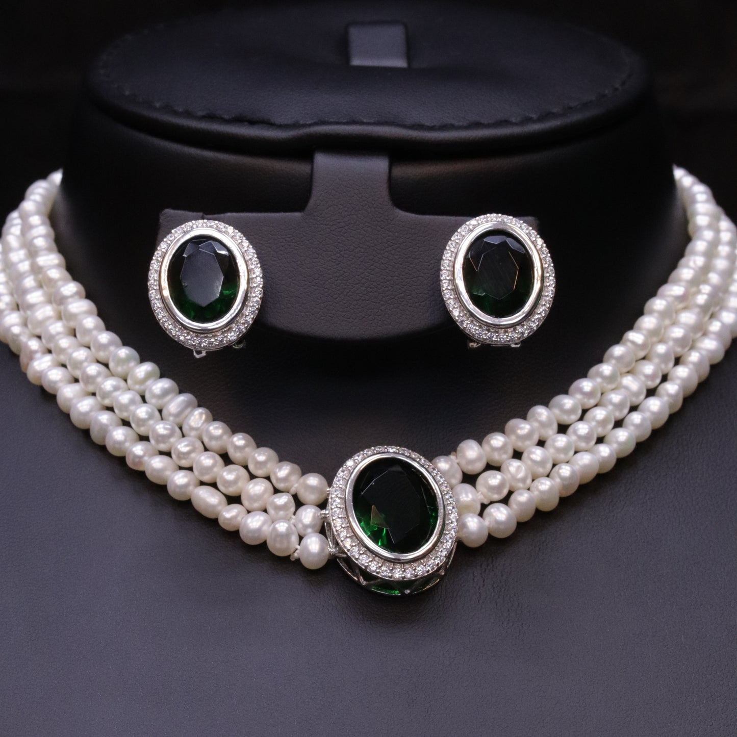 Eyes Green Pearl Set