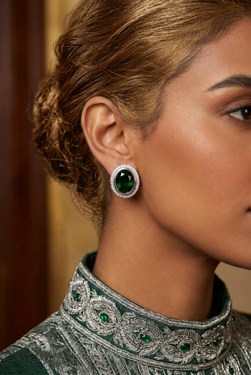 Green Eyes Pearl Set | طقم لؤلؤ العيون الخضراء