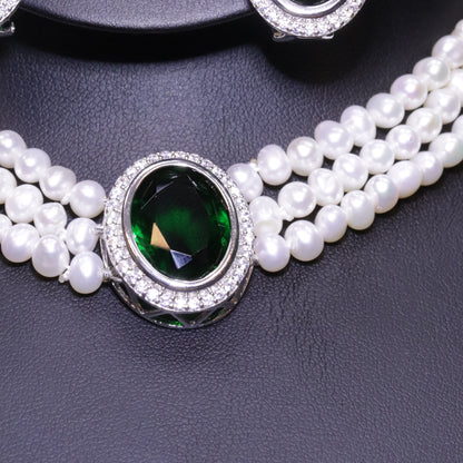 Eyes Green Pearl Set