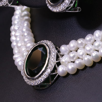 Eyes Green Pearl Set