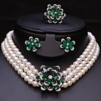 Abiya Green Pearl Set