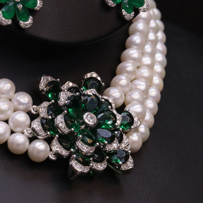 Abiya Green Pearl Set