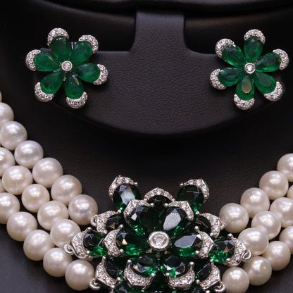 Abiya Green Pearl Set