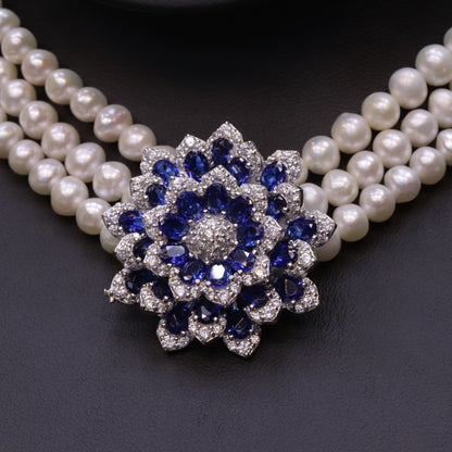 Abiya Blue Pearl Set