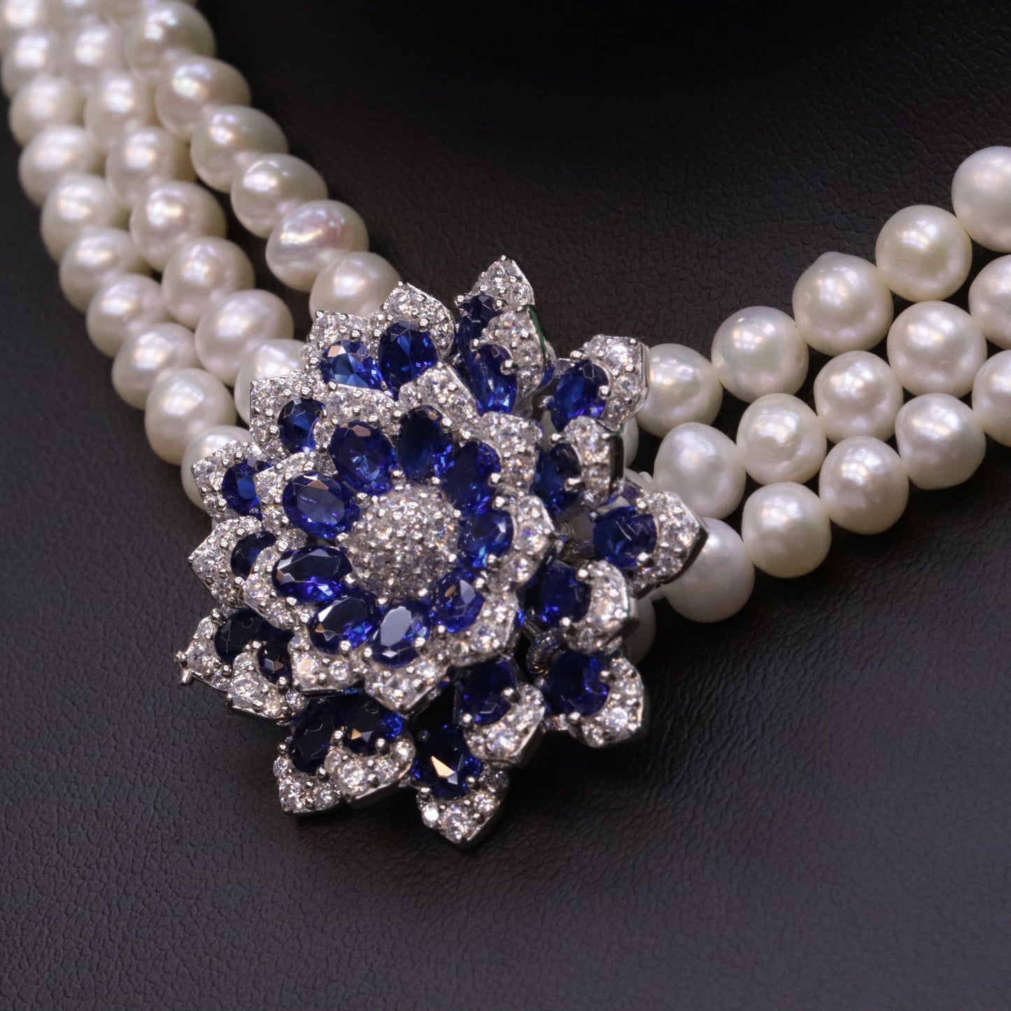 Abiya Blue Pearl Set