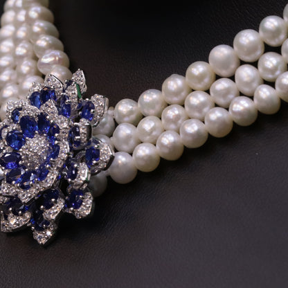 Abiya Blue Pearl Set