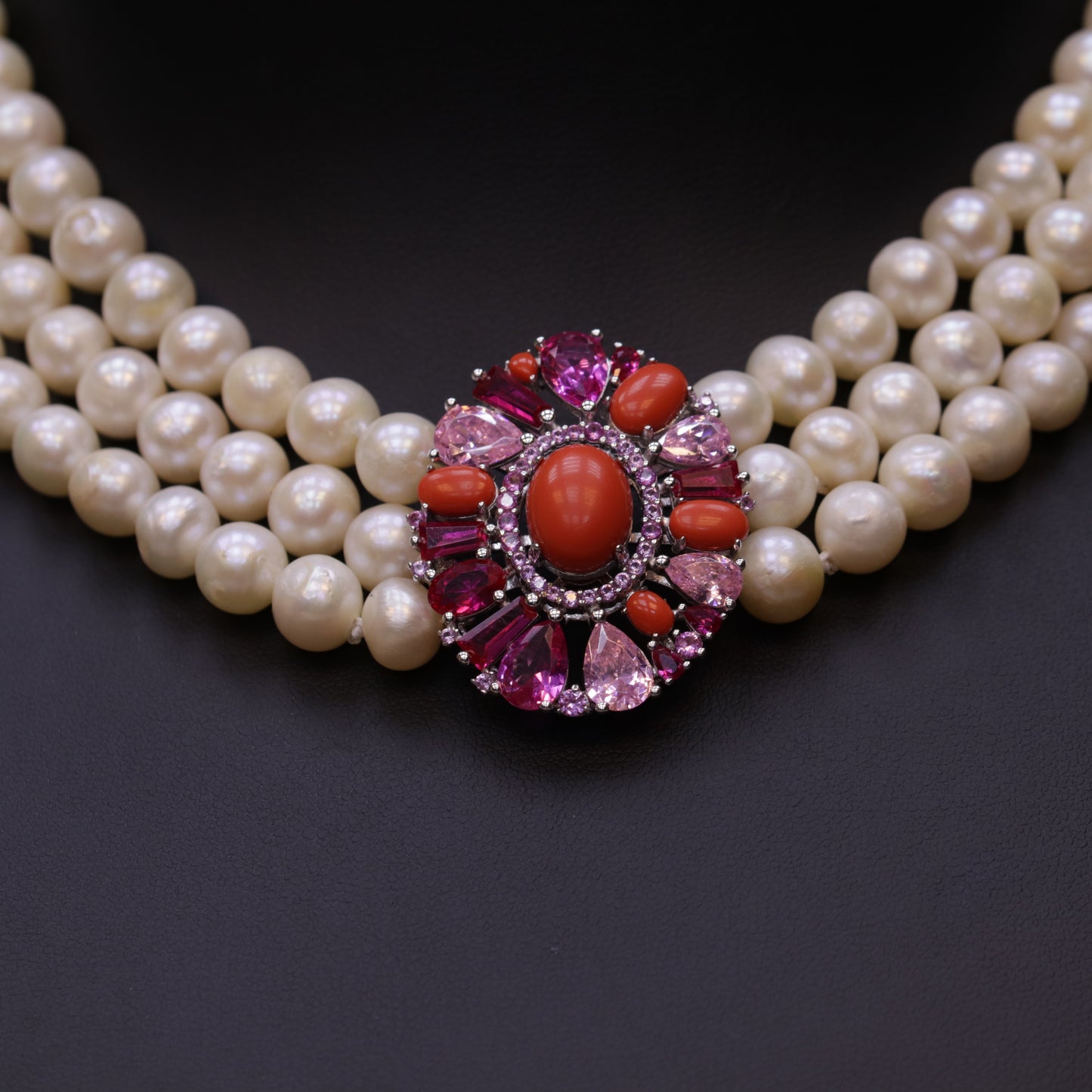 Badriya coral Pearl Set