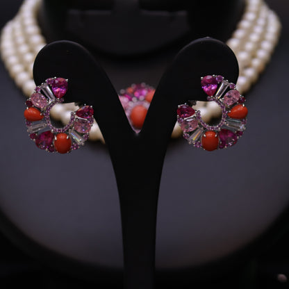 Badriya coral Pearl Set