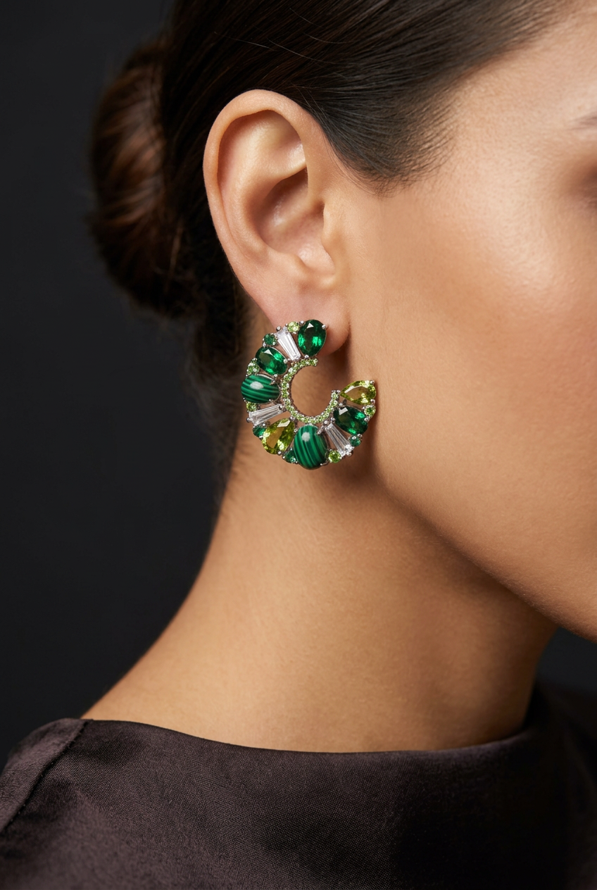 Badriya Green Pearl Set | طقم لؤلؤ بدرية الأخضر