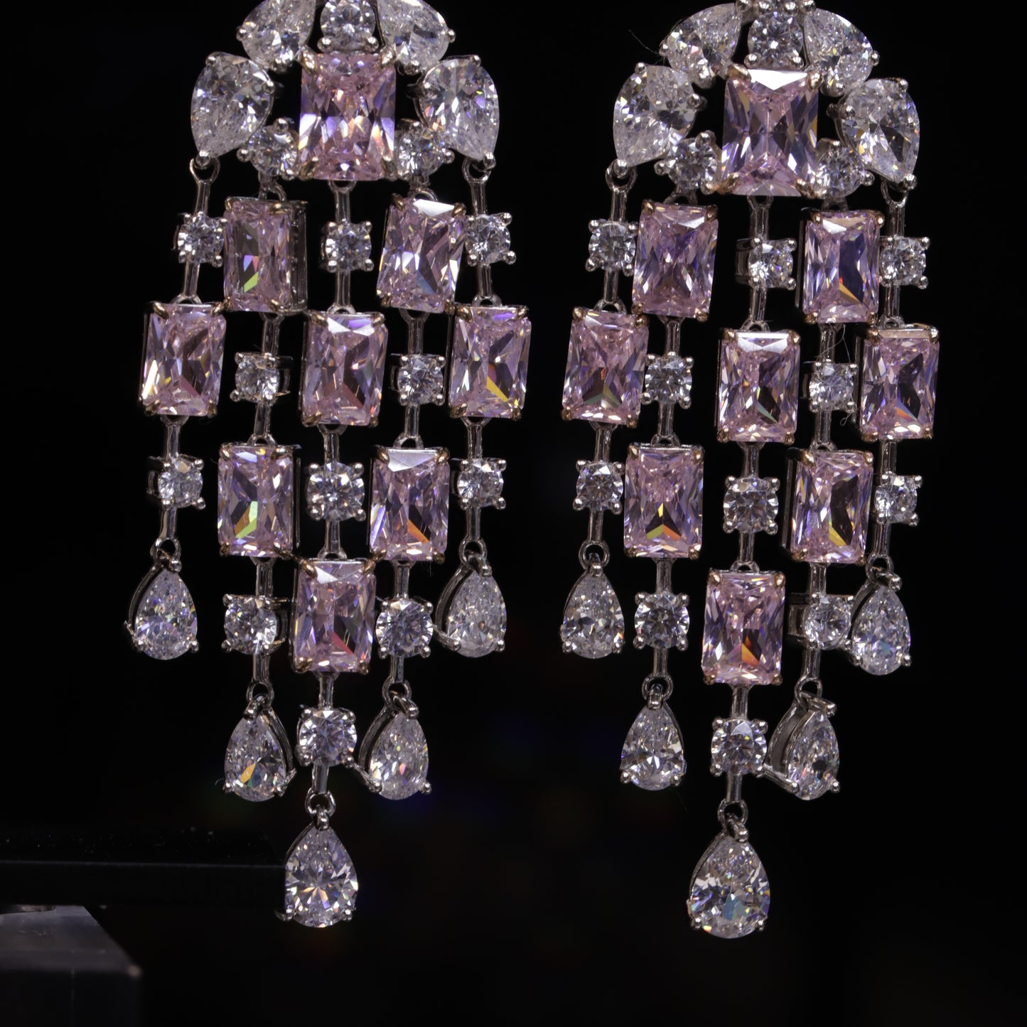 Pink Diamonds Earrings