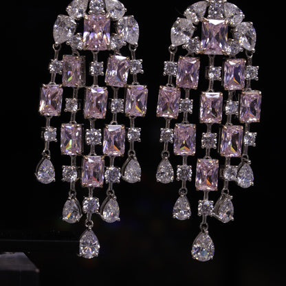 Pink Diamonds Earrings