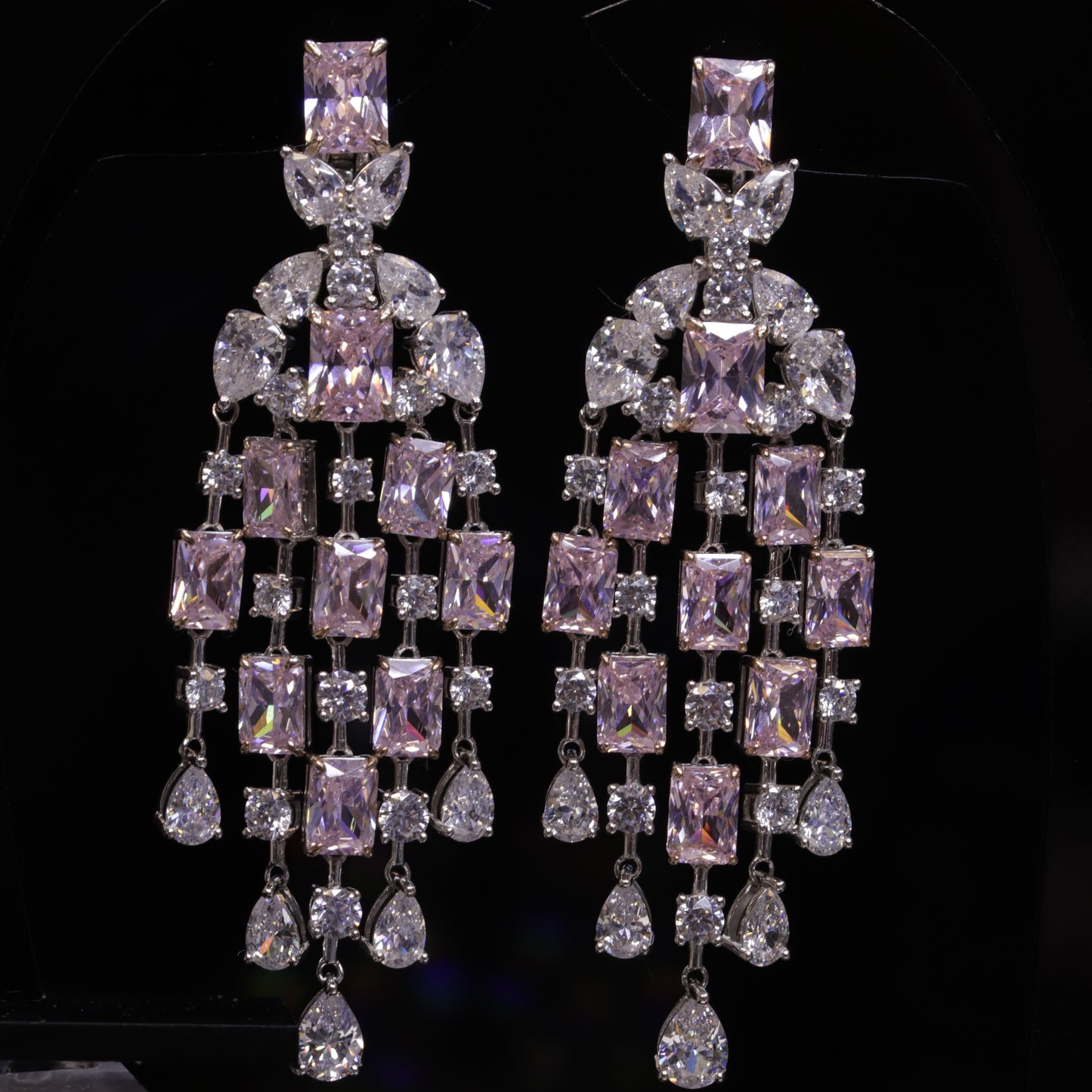 Pink Diamonds Earrings