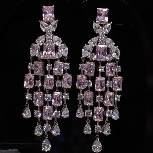 Pink Diamonds Earrings