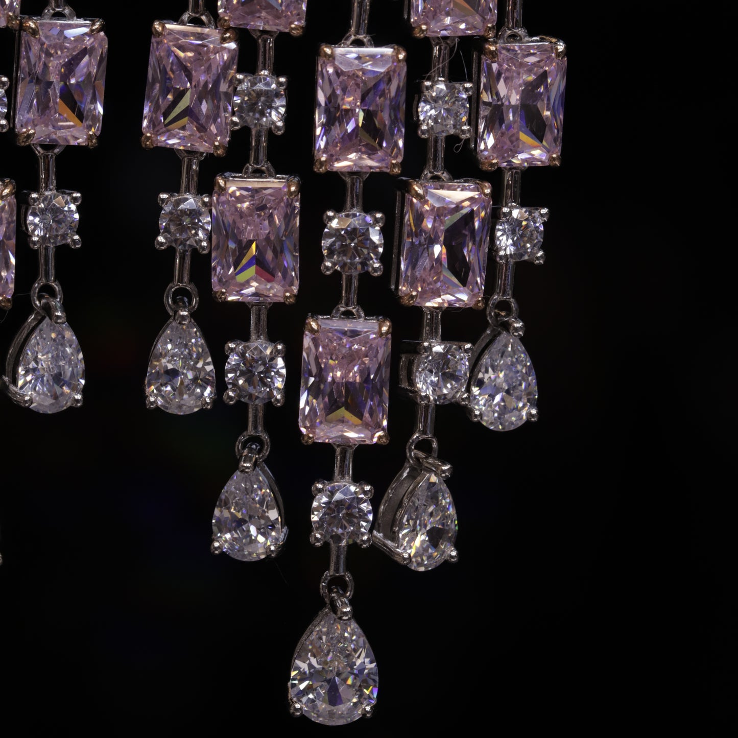 Pink Diamonds Earrings