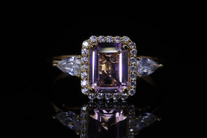 Ghaya Gold Emerald Cut Ring | خاتم غاية ذهبي