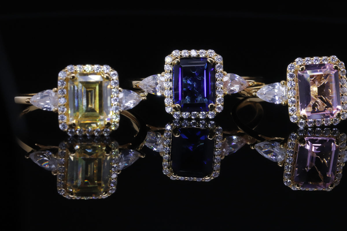 Ghaya Gold Emerald Cut Ring | خاتم غاية ذهبي