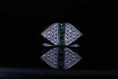 Hayat Ruby Line Ring | خاتم حياة فضي