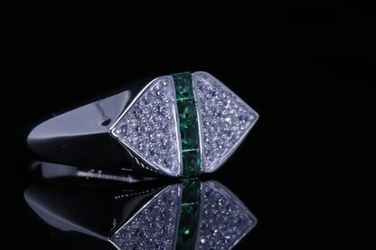 Hayat Ruby Line Ring | خاتم حياة فضي