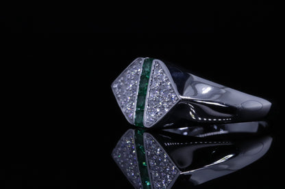 Hayat Ruby Line Ring | خاتم حياة فضي