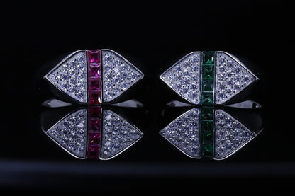 Hayat Ruby Line Ring | خاتم حياة فضي