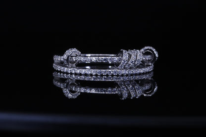 Sadeem Silver Double Wrap Ring | خاتم سديم فضي