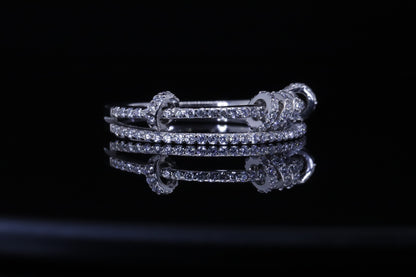 Sadeem Silver Double Wrap Ring | خاتم سديم فضي