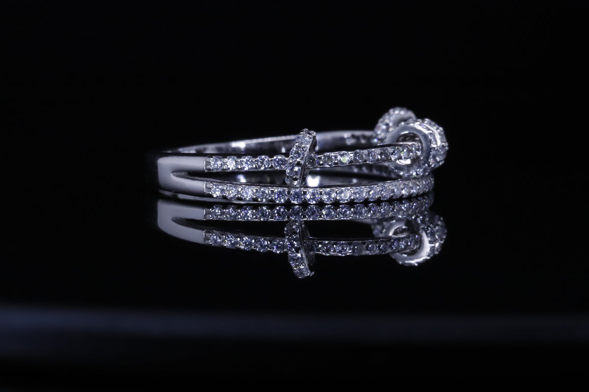 Sadeem Silver Double Wrap Ring | خاتم سديم فضي