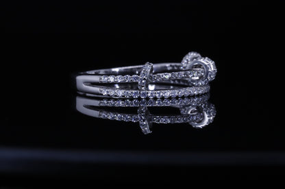 Sadeem Silver Double Wrap Ring | خاتم سديم فضي