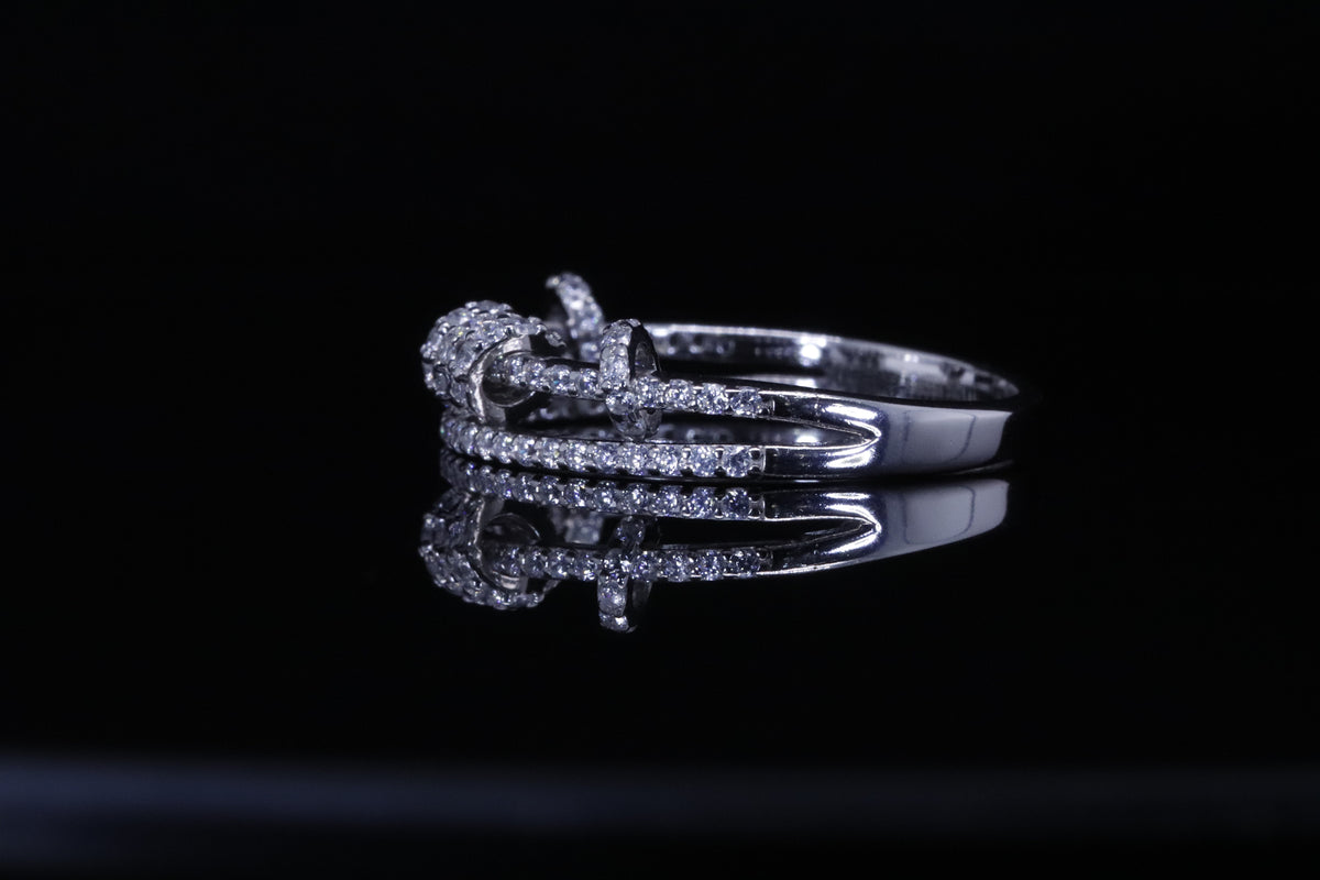 Sadeem Silver Double Wrap Ring | خاتم سديم فضي