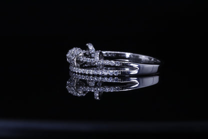 Sadeem Silver Double Wrap Ring | خاتم سديم فضي