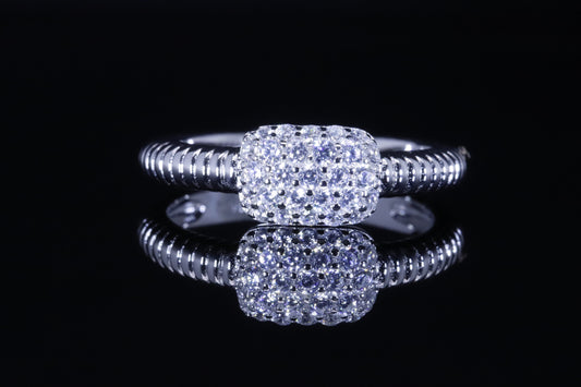 خاتم وجد فضي - Wajd Rope Pave Ring فضة 925
