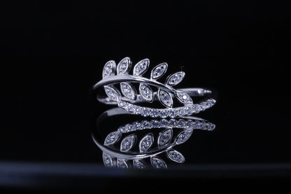 خاتم شهد فضي - Shahd Silver Leaf Wrap Ring فضة 925