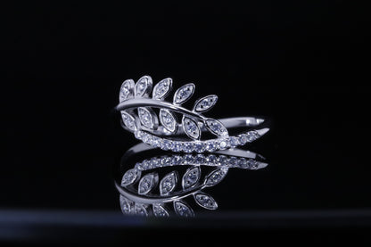 Shahd Silver Leaf Wrap Ring | خاتم شهد فضي