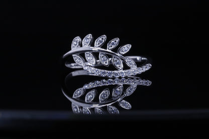 Shahd Silver Leaf Wrap Ring | خاتم شهد فضي