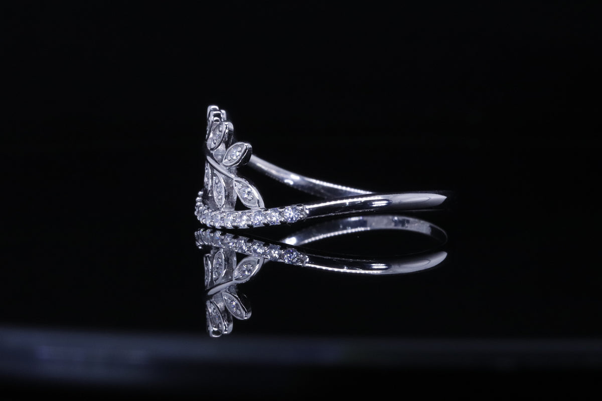 Shahd Silver Leaf Wrap Ring | خاتم شهد فضي