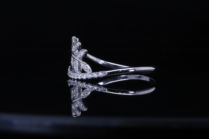 Shahd Silver Leaf Wrap Ring | خاتم شهد فضي