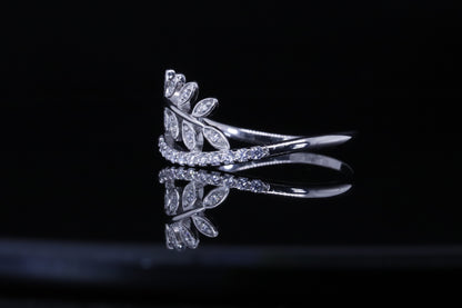 Shahd Silver Leaf Wrap Ring | خاتم شهد فضي