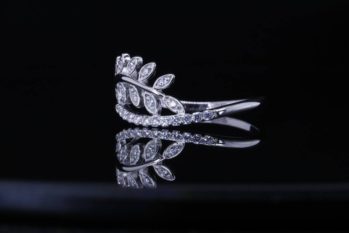 Shahd Silver Leaf Wrap Ring | خاتم شهد فضي