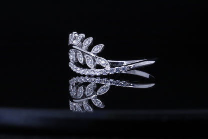 Shahd Silver Leaf Wrap Ring | خاتم شهد فضي