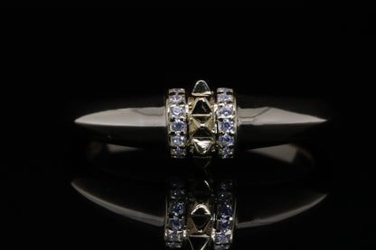 خاتم غالية ذهبي - Ghalia Gold Stud Ring فضة 925