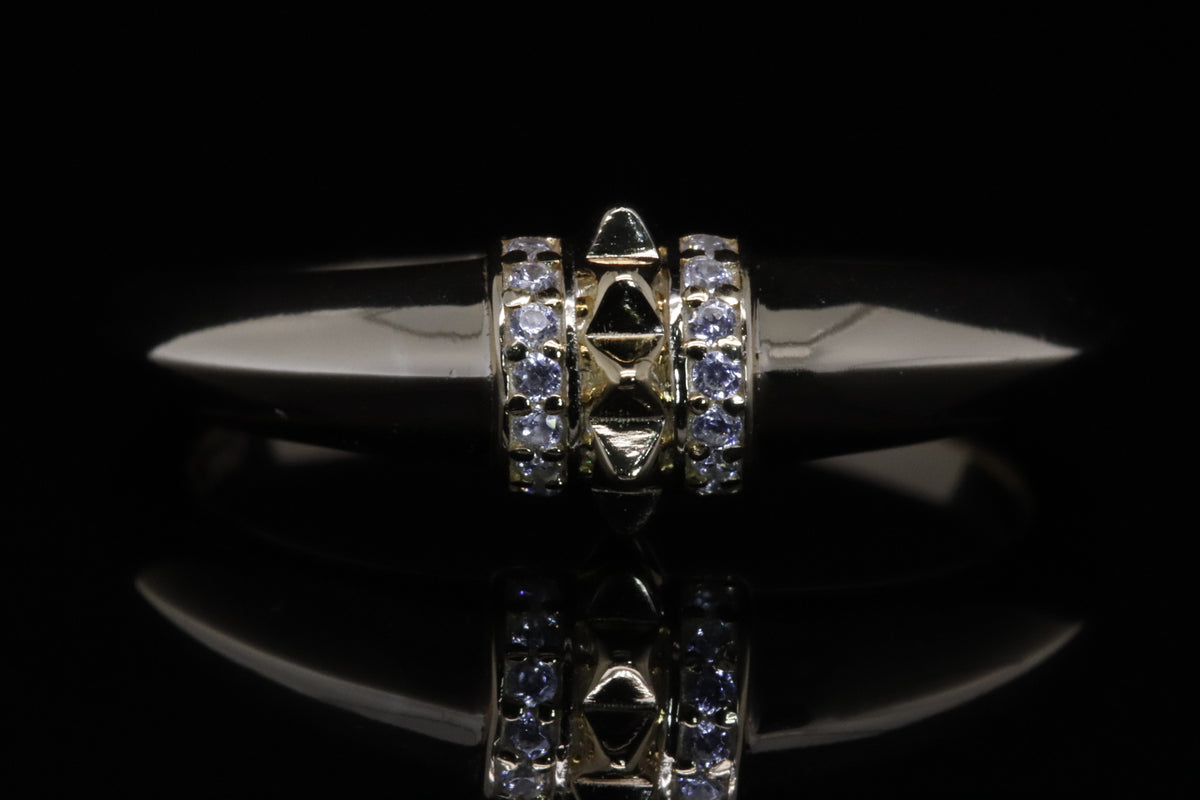 Ghalia Gold Stud Ring | خاتم غالية ذهبي