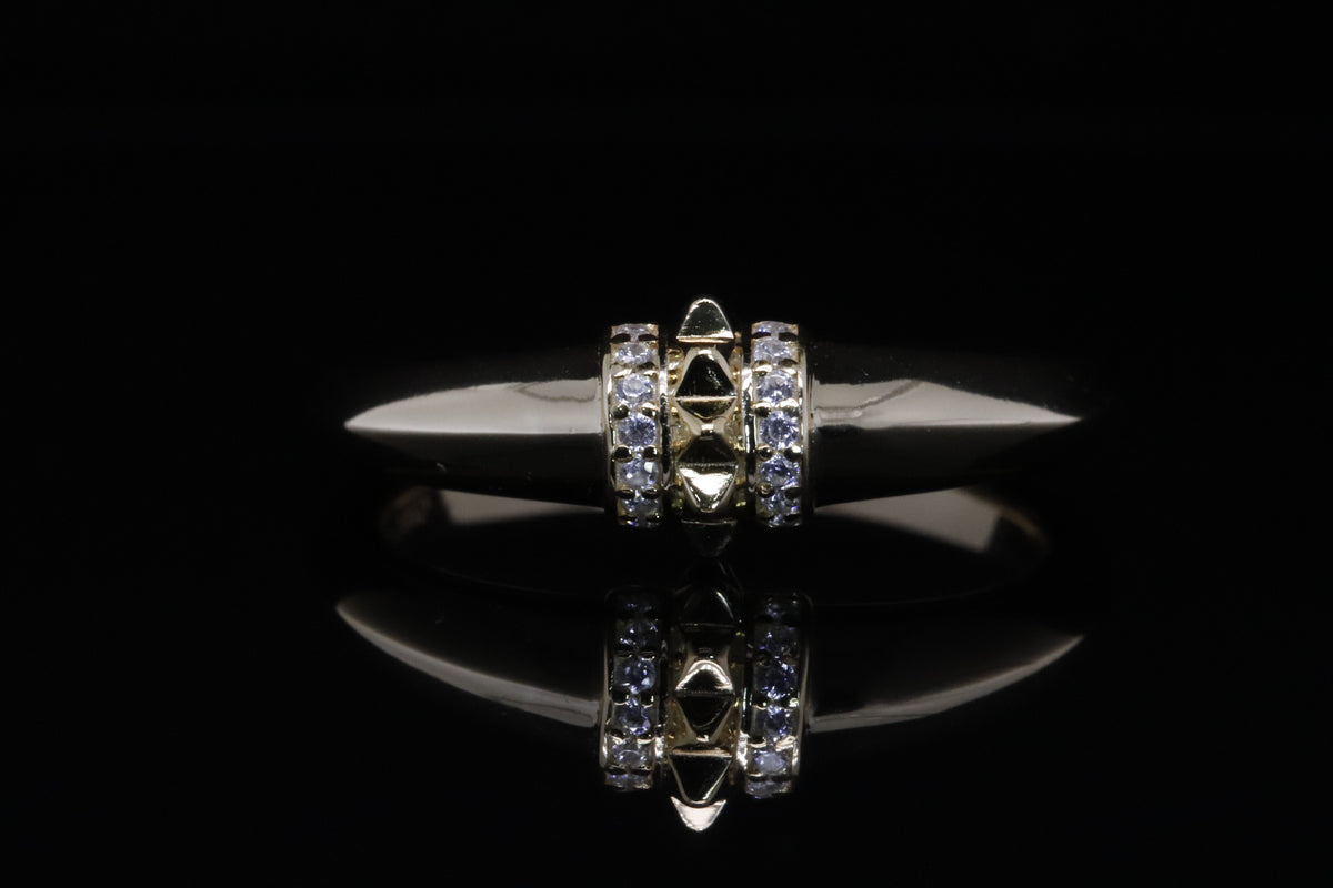 Ghalia Gold Stud Ring | خاتم غالية ذهبي
