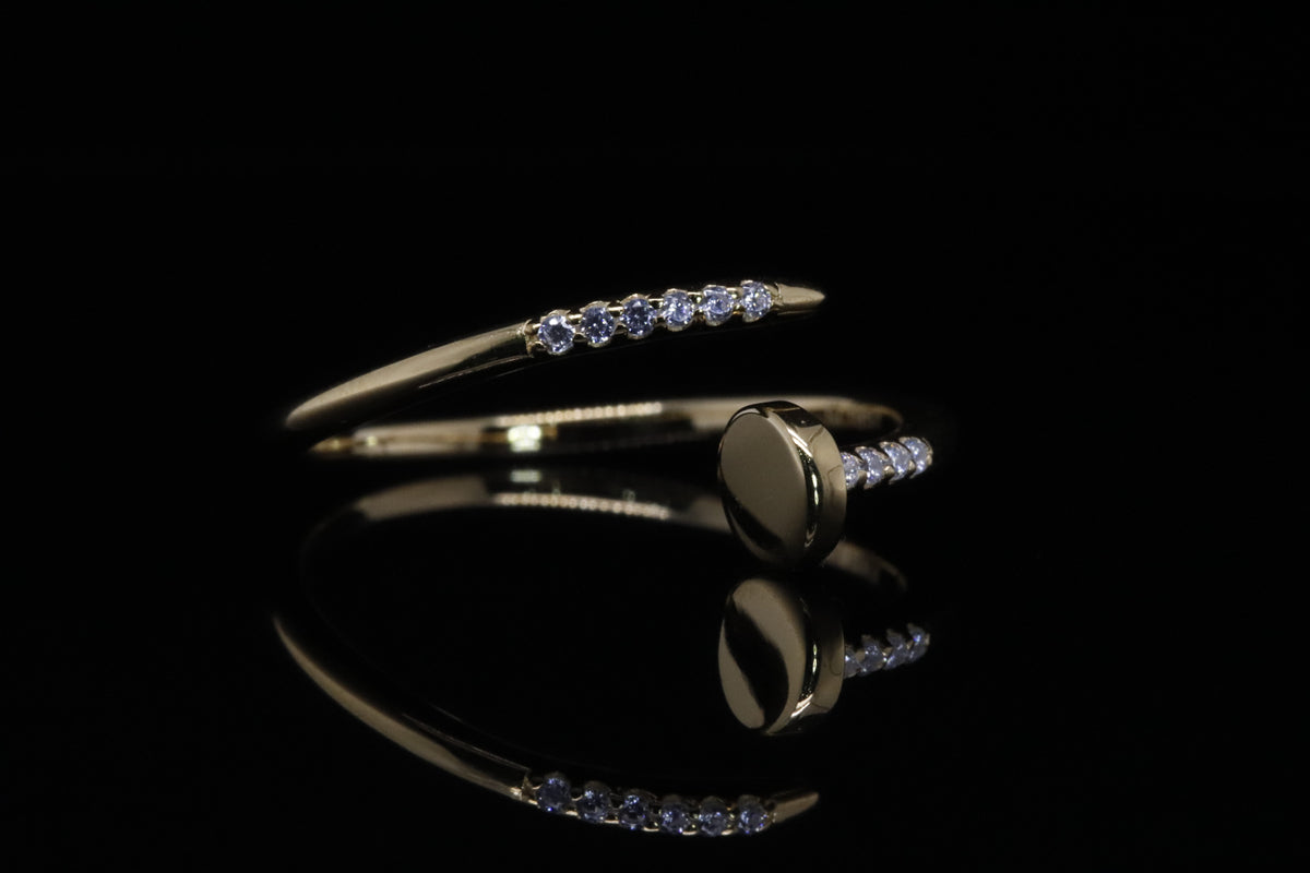 Tala Gold Nail Ring | خاتم تالا ذهبي
